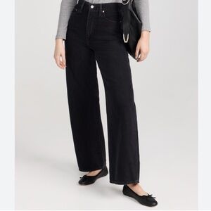 RARE Big E Levi's Black Textured Floral Print Ribcage Straight Jeans New! 29